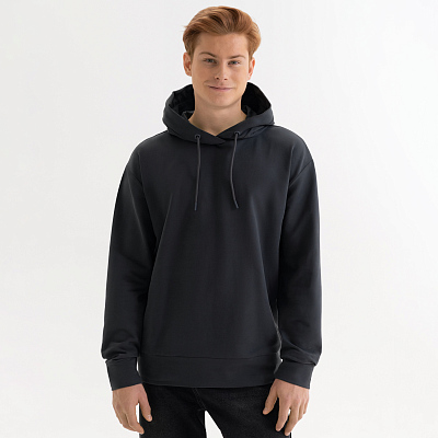 Худи с капюшоном, унисекс ALEX антрацит, размер L (Серый)