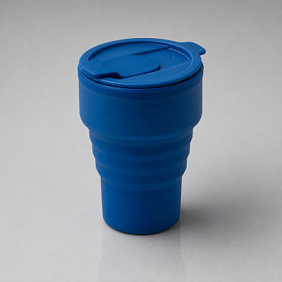 Силиконовый складной стакан GoCup (Синий индиго)