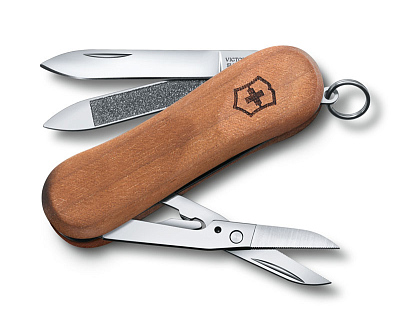 Нож-брелок VICTORINOX Evowood 81 65 мм 5 функций деревянная рукоять