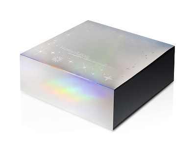 Подарочная коробка с голографическим шубером Aurora, L (Черный/голография)