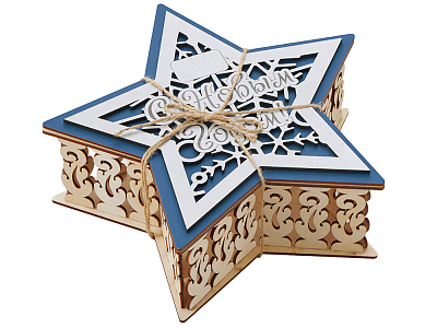 Шкатулка из фанеры в виде звезды Asteris