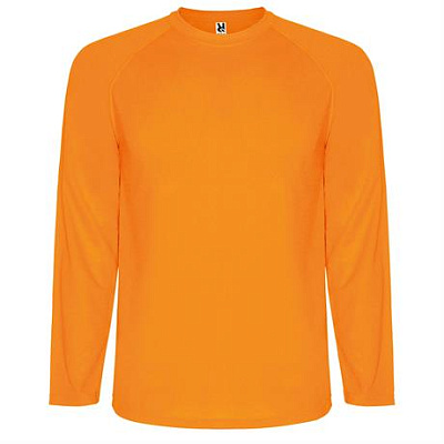 Спортивная футболка MONTECARLO L/S мужская, ФЛУОРЕСЦЕНТНЫЙ ОРАНЖЕВЫЙ S (Флуоресцентный оранжевый)