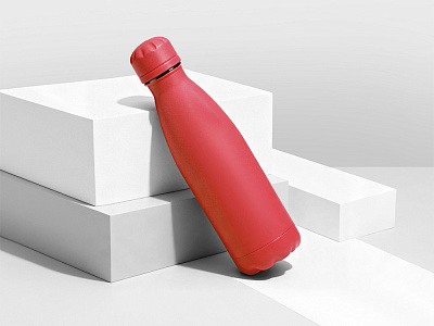 Вакуумная термобутылка Vacuum bottle C1, soft touch, 500 мл (Красный)