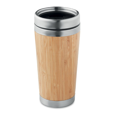 Термокружка с бамбуком 400ml (Древесный)