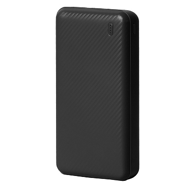 Универсальный аккумулятор Rib 20 (20000 мАч), черный, 14,1х6.9х2,8 см (Чёрный)