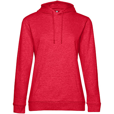 Толстовка с капюшоном женская Hoodie  (Красный меланж)