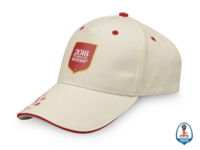 Бейсболка 2018 FIFA World Cup Russia™ (Бежевый/красный)
