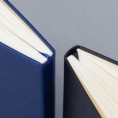 Ежедневник недатированный "Сицилия", формат А5, черный, темно-синий