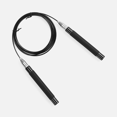 Скоростная скакалка Profi Comfi, черная (Чёрный) Скоростная скакалка Profi Comfi, черная (Чёрный)