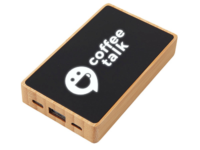 Внешний аккумулятор с подсветкой лого Reedia S2, 5000 mAh (Черный/натуральный)