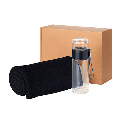 Подарочный набор Terso, Fado  (плед, термобутылка) (Синий)