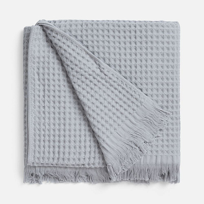 Плед вафельный Elenglect, светло-серый