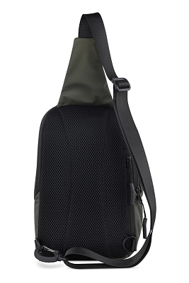 Рюкзак с одним плечевым ремнем BUGATTI Blanc, оливковый, тарпаулин/полиэстер, 18х9х30 см