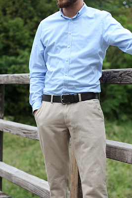 Ремень KLONDIKE Creek, односторонний, натуральная воловья кожа, цвет серый, 120 х 4 см