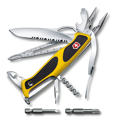 Нож перочинный VICTORINOX RangerGrip Boatsman 130 мм 22 функции с фиксатором жёлтый с чёрным