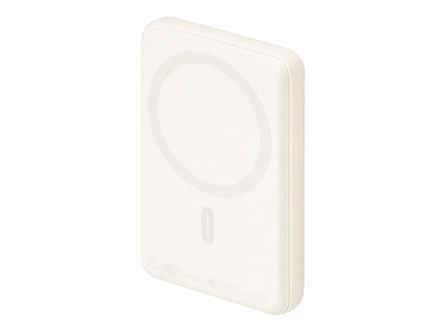 Магнитный внешний беспроводной аккумулятор Polarix, QC/PD, 10000 мАч (Слоновая кость)