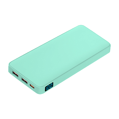 Внешний аккумулятор с подсветкой Анкор Плюс PD (Ancor PD Plus) 10000 mAh  (Бирюзовый)