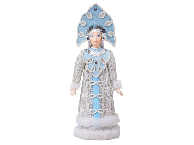 Подарочный набор: кукла фарфоровая, плед флисовый