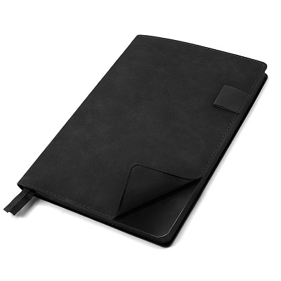 Ежедневник A5 недатированный Efemero в мягком переплёте, черный (Чёрный)