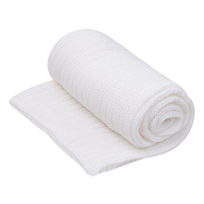 Шарф вязаный НАСВЯЗИ© шерсть/акрил (Белый)