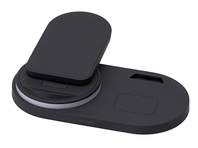 Складная зарядная станция с беспроводной зарядкой Flashport, 15 Вт