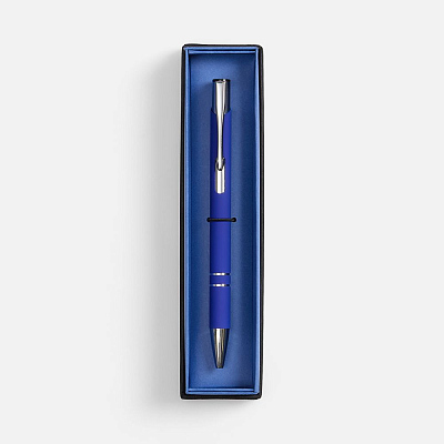Ручка шариковая Keskus Soft Touch в футляре, синяя