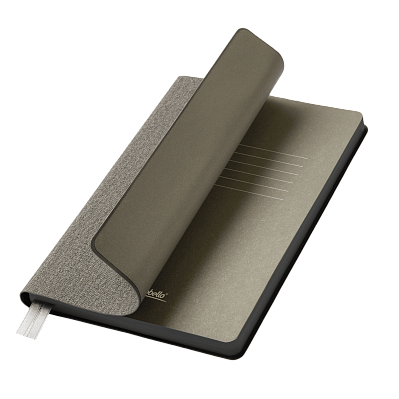 Ежедневник Tweed недатированный, серый (Серый, бежевый)