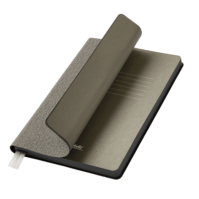 Ежедневник Tweed недатированный, серый (Серый, бежевый)