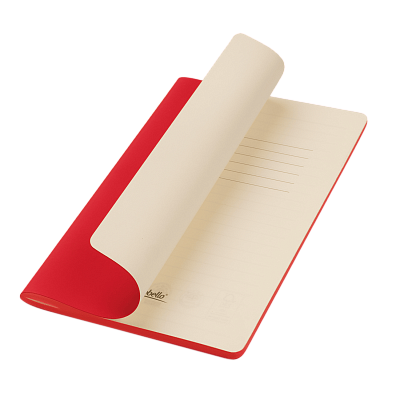 Блокнот Alpha slim, красный (Красный, бежевый)