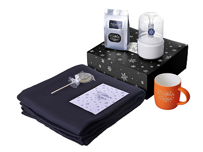 Подарочный набор Re:Haven с пледом, увлажнителем и кружкой (Оранжевый)