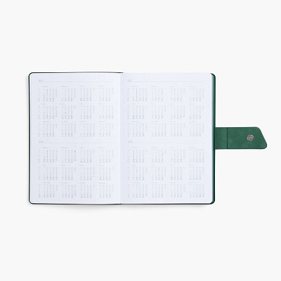 Ежедневник Boom, недатированный, черный с зеленым