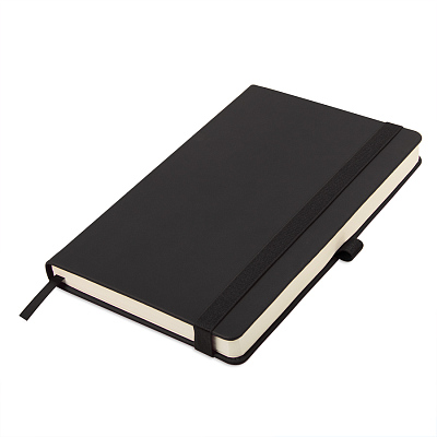 Ежедневник недатированный HAMILTON, A5, черный, кремовый блок (Чёрный)