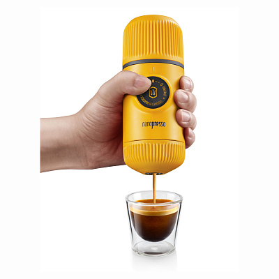 Ручная мини-кофемашина WACACO Nanopresso, желтый