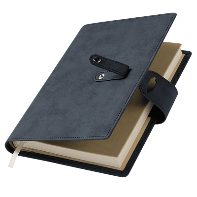 Ежедневник-портфолио Пассаж (Passage NEO) недатированный в подарочной коробке, синий (Синий, бежевый)