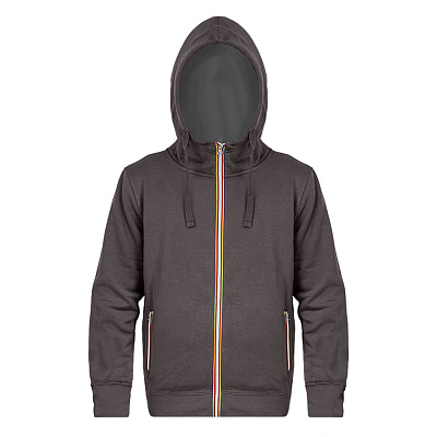 Толстовка худи на молнии с начесом LAS VEGAS MAN 280 (Тёмно-серый)