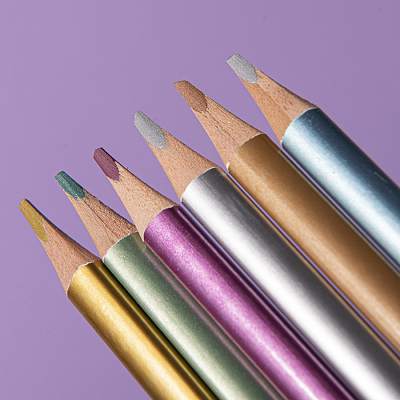 Цветные карандаши METALLIC, 6 цветов