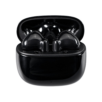 Наушники ECHO беспроводные без амбушюр, пластиковый корпус, черные (Чёрный) Наушники ECHO беспроводные без амбушюр, пластиковый корпус, черные (Чёрный)