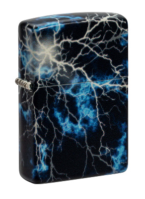 Зажигалка ZIPPO Lightning с покрытием Glow In The Dark Green латунь/сталь черная 38x13x57 мм