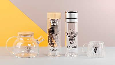 Кружка "Crystal" с нанесением "капсула Сафари" 180 мл, прозрачный