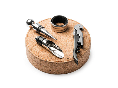 Винный набор VENET (Серебристый/черный, бежевый)