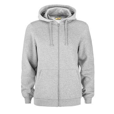 Толстовка на молнии с капюшоном REDFORT, арт.281 (Серый меланж)