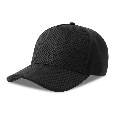 Бейсболка GEAR-S, 5 клиньев, застёжка на липучке (Черный)