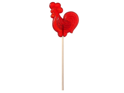 Леденец Петушок со вкусом клубники (Красный)