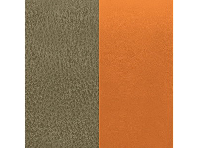 Двусторонняя кожаная вставка для браслета (Хаки/коньяк)