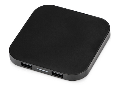 Беспроводная зарядка Tile с 2 USB-A, 5 Вт (Чёрный)