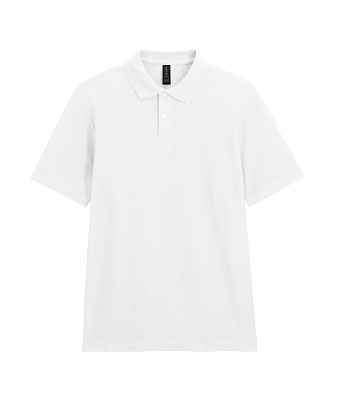 Футболка поло SOFTSTYLE ADULT DOUBLE PIQUE, БЕЛЫЙ L (Белый)