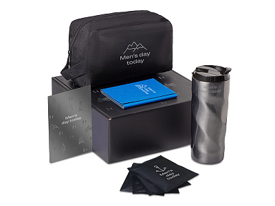 Подарочный набор Re:m. Road с термокружкой, косметичкой и обложкой для паспорта (Синий) Подарочный набор Re:m. Road с термокружкой, косметичкой и обложкой для паспорта (Синий)