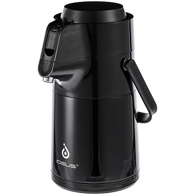 Термос с помпой Jiayi, черный (Чёрный)