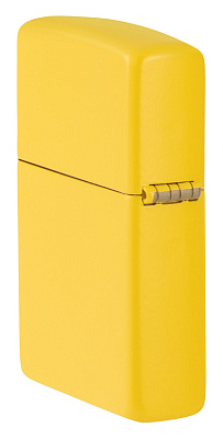 Зажигалка ZIPPO Logo с покрытием Sunflower, латунь/сталь, желтая, глянцевая, 38x13x57 мм