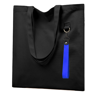 Сумка для покупок LUMISSA 325 г/м² с ремувкой, чёрный/синий (Черный/синий)